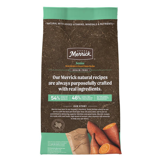 Merrick Grain Free Senior Chicken And Sweet Potato Dog Dry - detail view