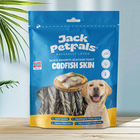 Dog Food Jack PetPals Seafood Feast Codfish Skin Treat Chews - detail product image for dog food