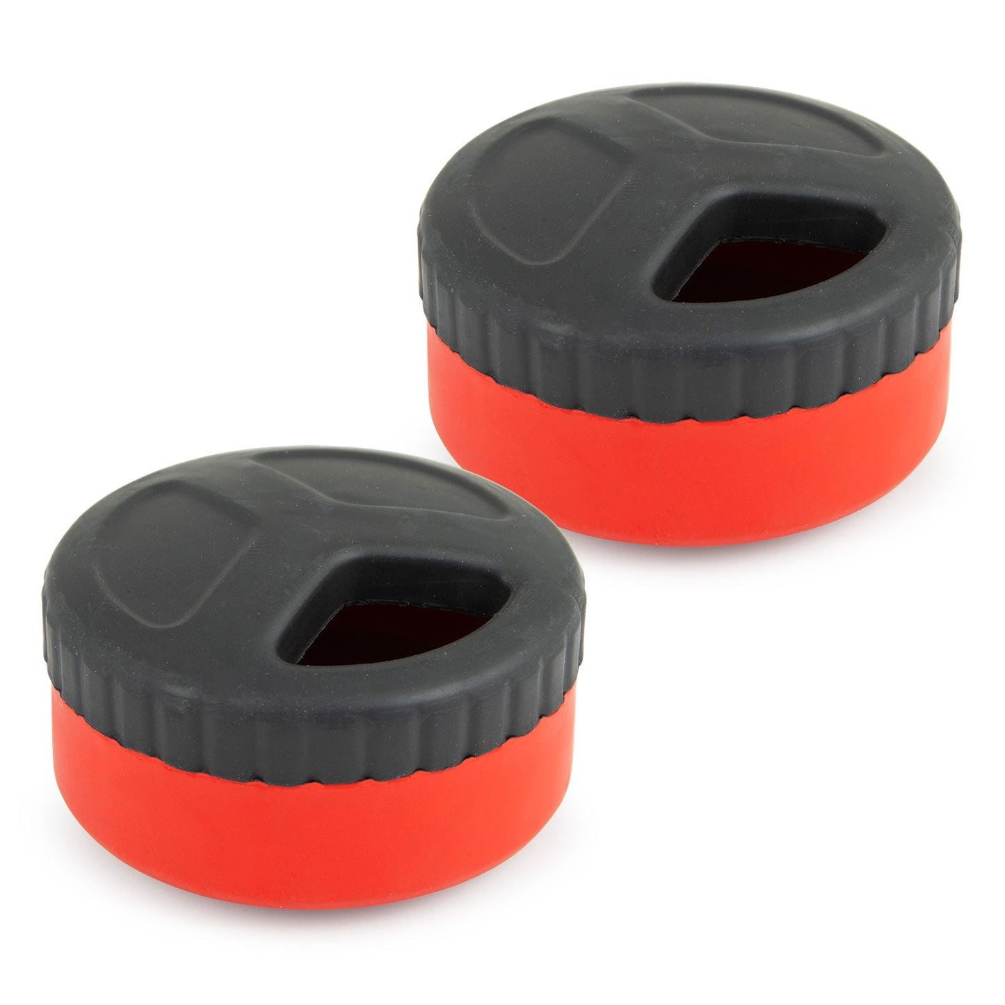 Red Hockey Puck Natural Rubber Treat Dispensing Dog - gallery image 18