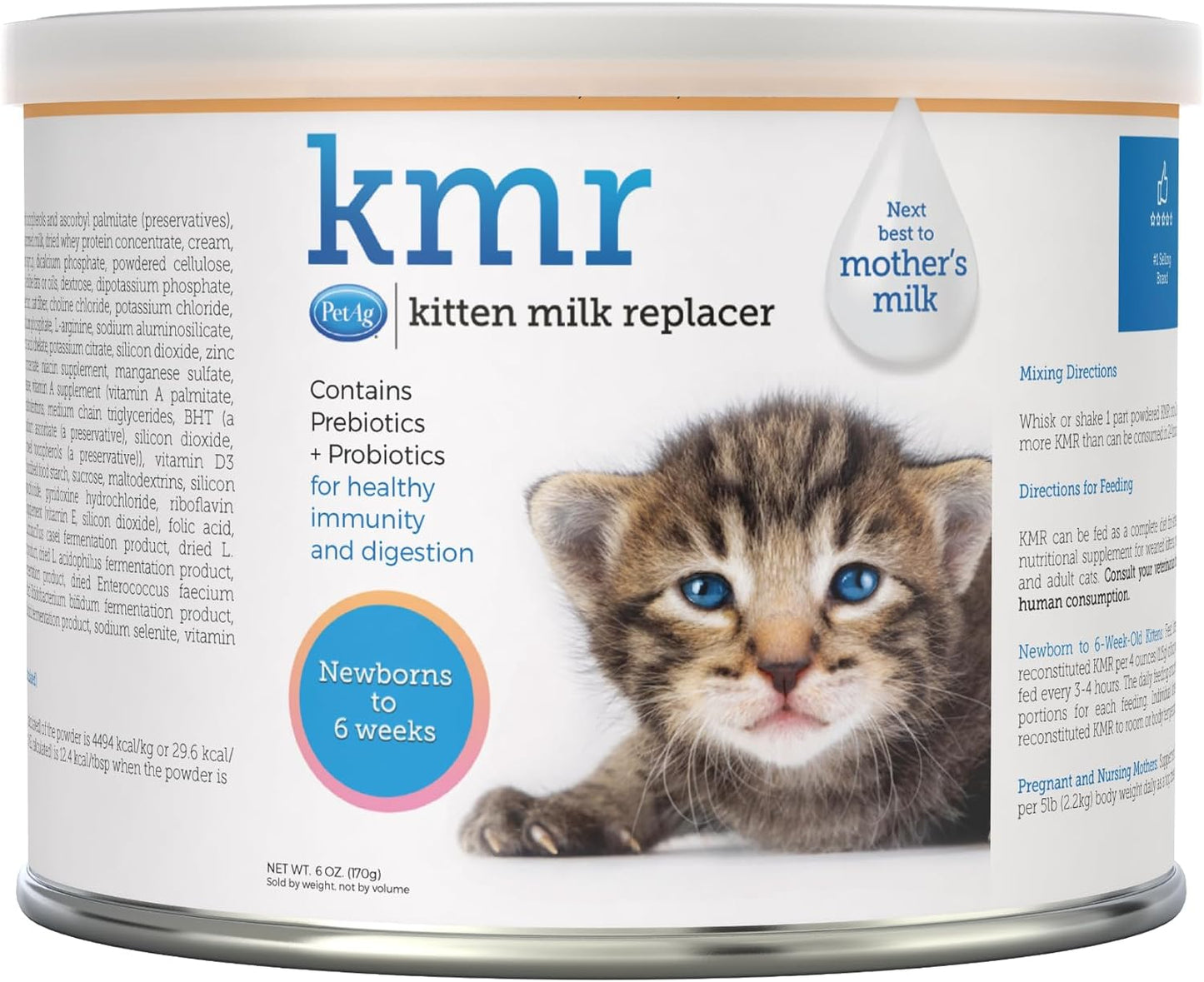 PetAg KMR Kitten Milk Replacer Powder For Kittens (6oz) - main product image