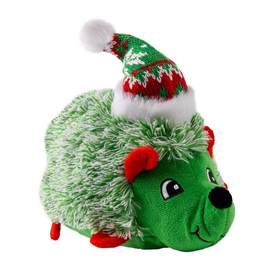 KONG Holiday Comfort Plus Hedgehug Dog Toy With Squeaker Dog - detail view