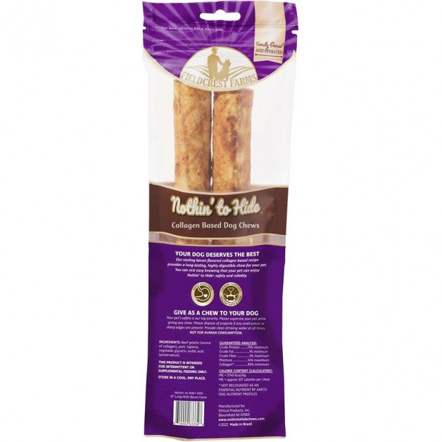 Nothin To Hide Small Bacon Roll 5Inch 2 Pack 6 38Oz Dog - detail view