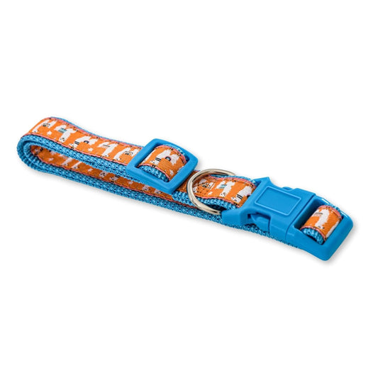 Dog Collar Nylon Collar with Embroidered Llama Design Essent - detail product image for dog collar