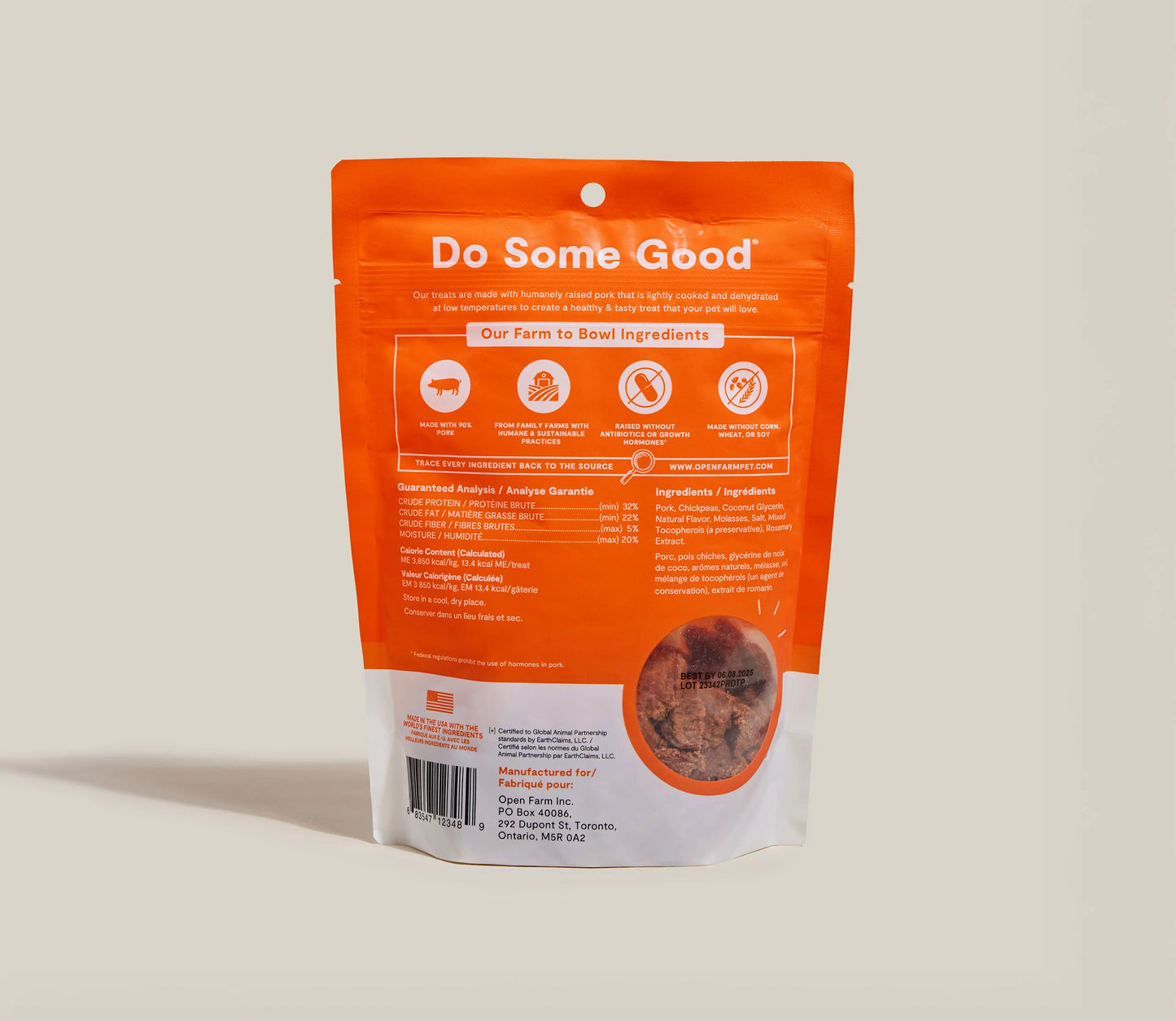 Open Farm Dog Dehydrated Treat Pork 4 5Oz Dog Treats Premium - detail view