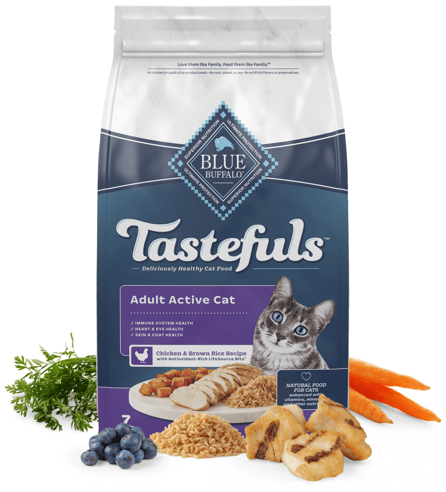 Blue Buffalo Blue Tastefuls Active Adult Cat Chicken Brown - main product image