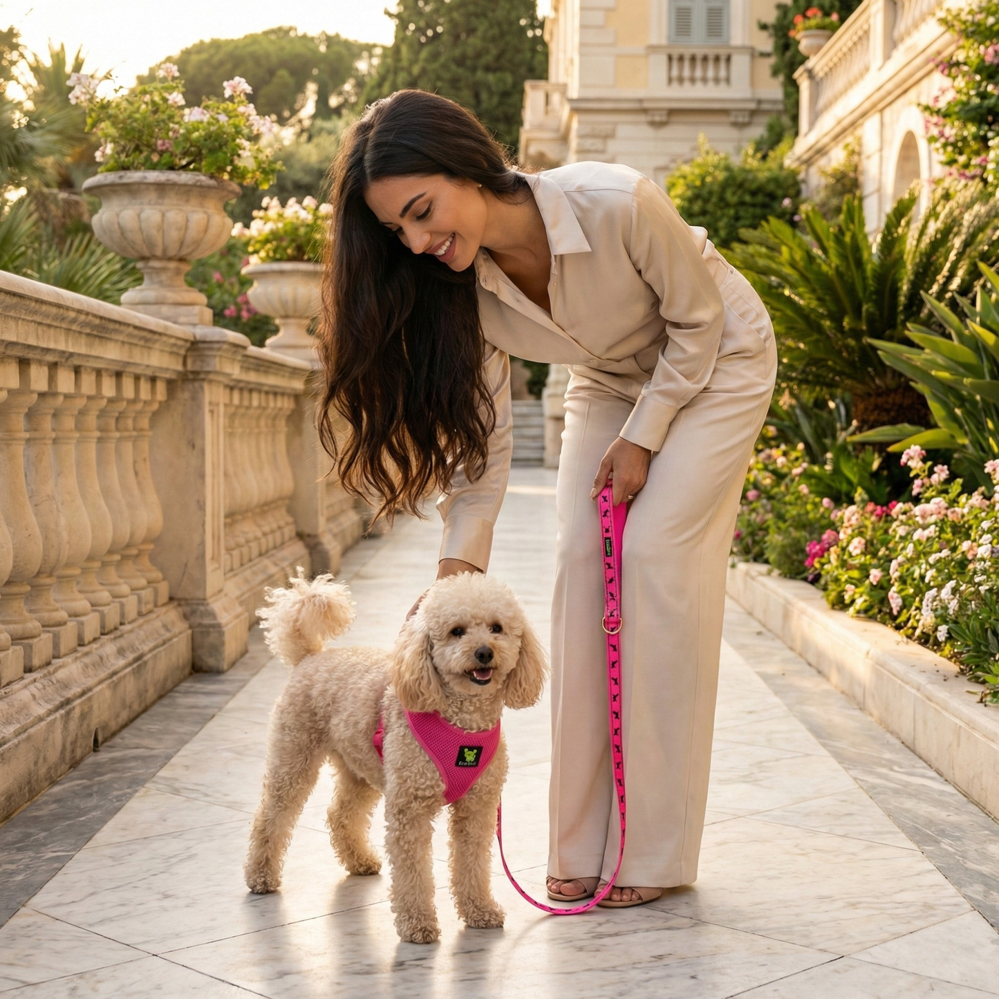 Dog Harness EcoBark Pink Harness Over-the-Head Soft Mesh - gallery product image for dog harness