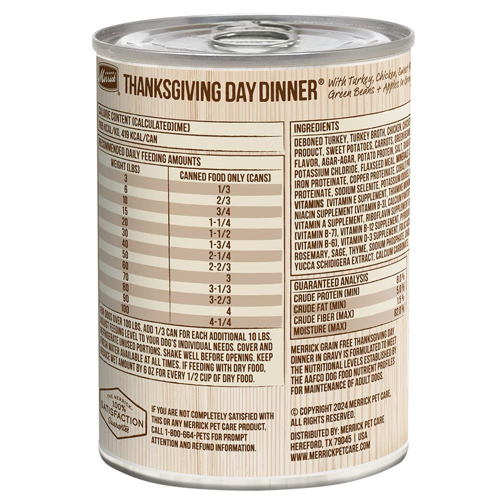 Merrick Wet Dog Grain Free Thanksgiving Dinner 12 7Oz Wet - detail view