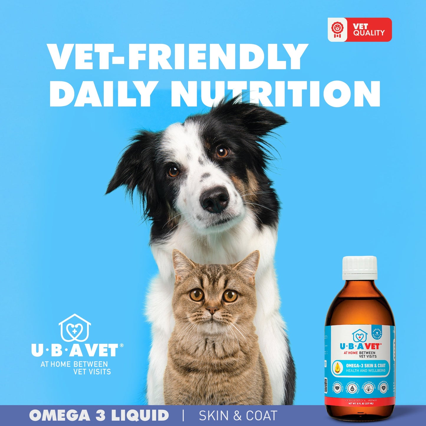 Cat Supply UBAVET Omega-3 Skin Coat Health and Wellbeing - gallery product image for cat supply