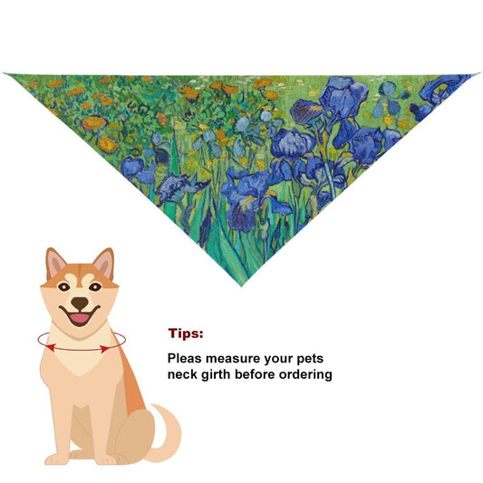 Pet Supply Van Gogh Irises Scarf for Daily Use for Comfort main product image for dogs and cats