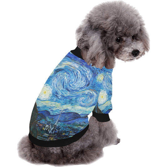 Pet Apparel Van Gogh Starry Night Round Neck Shirt l main product image for dogs and cats