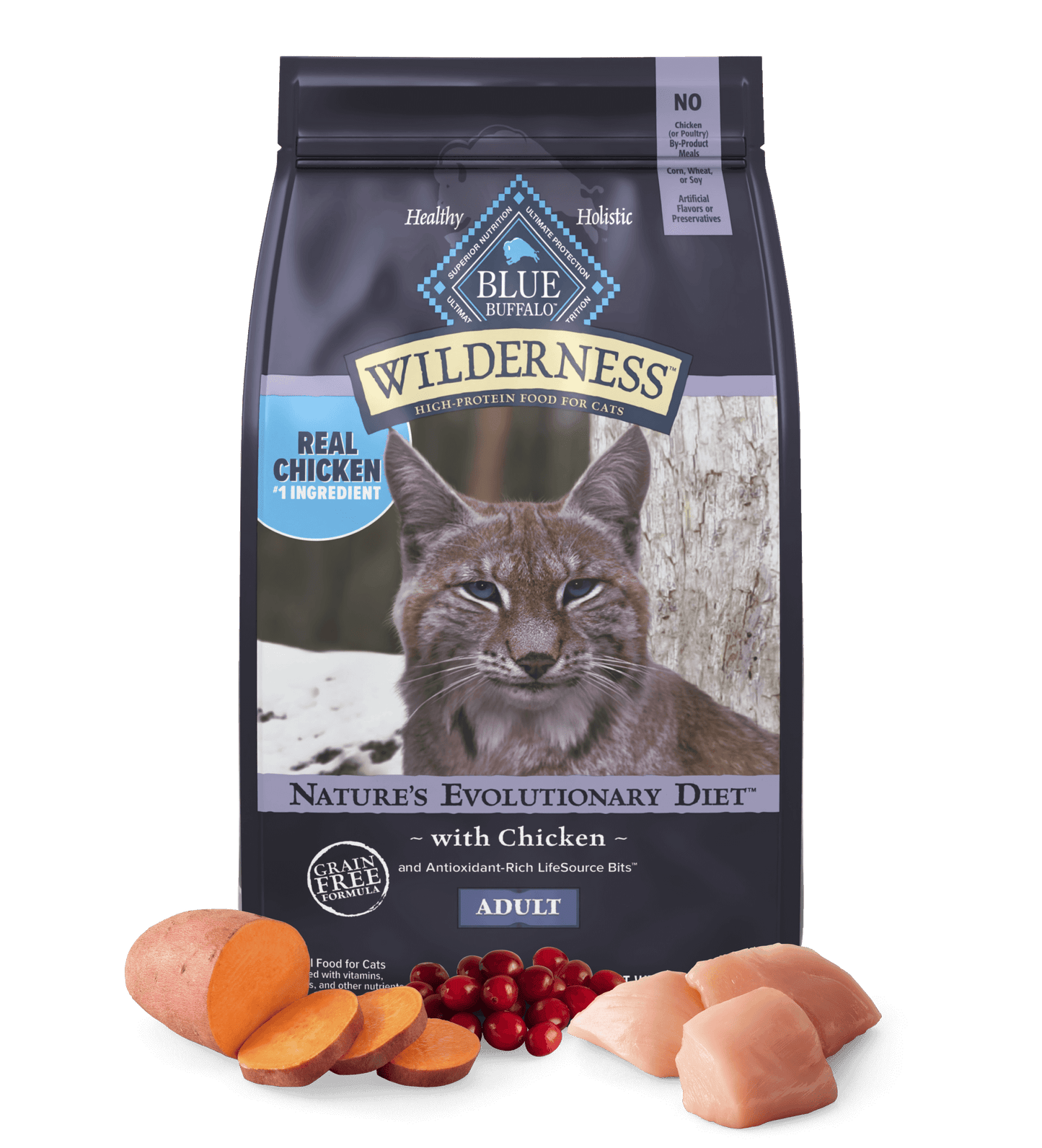 Dry Cat Food Blue Buffalo Chicken Recipe 12lb Daily Meals - main product image