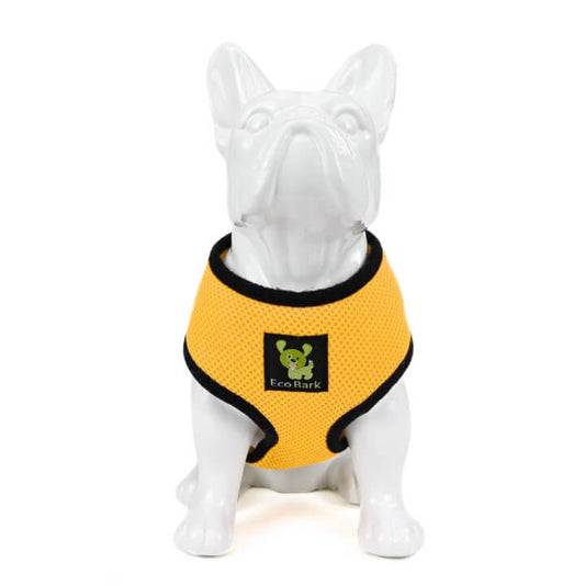 Dog Harness EcoBark Yellow Harness Over-the-Head Soft Mesh - detail product image for dog harness