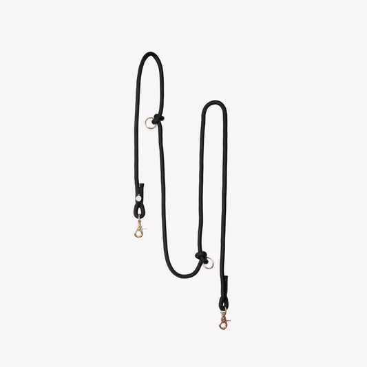Black Hands-Free Braided Leash for Dogs - Premium Style - main product image