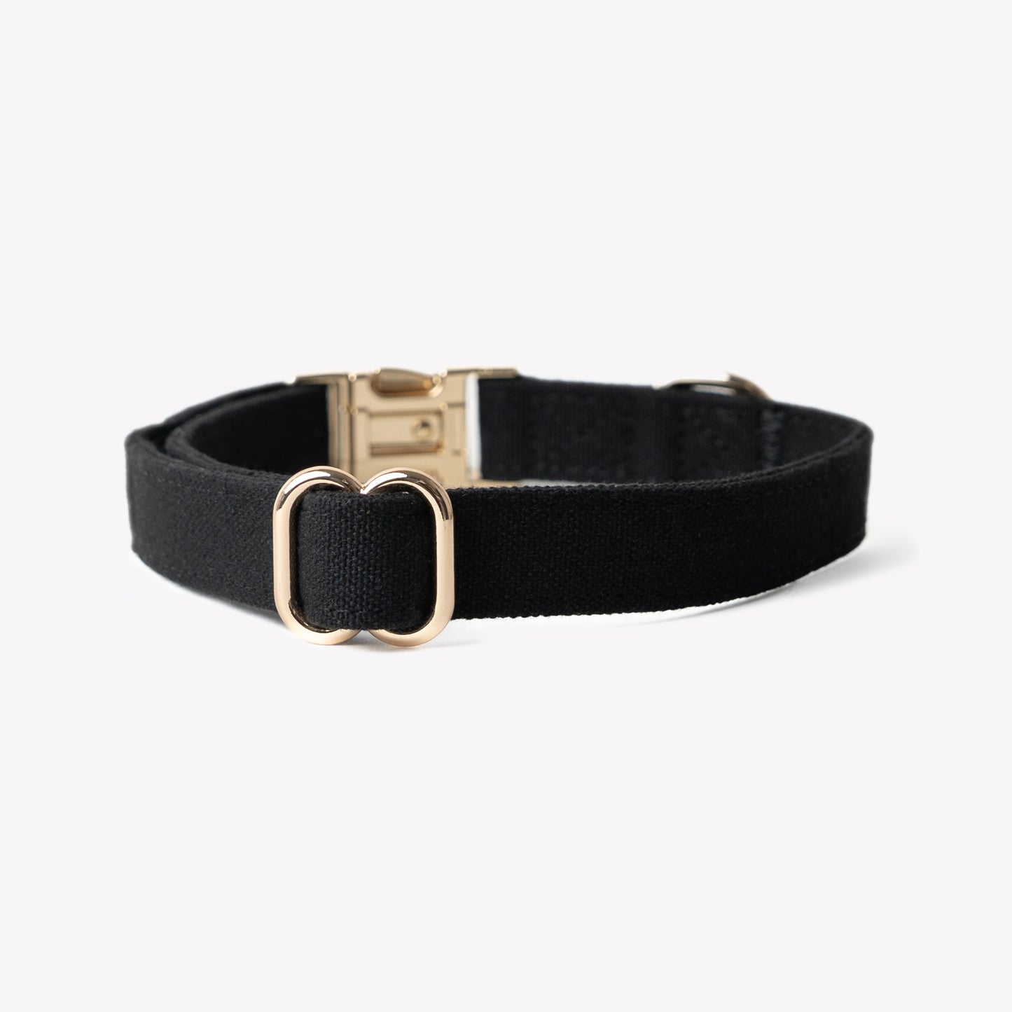 Dog Collars 'Black' Canvas Dog Collar Premium Pet Supply - detail view