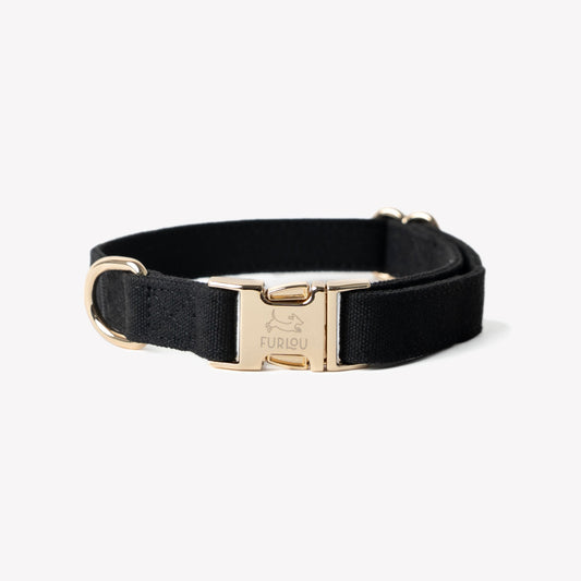 Dog Collars 'Black' Canvas Dog Collar Premium Pet Supply - main product image