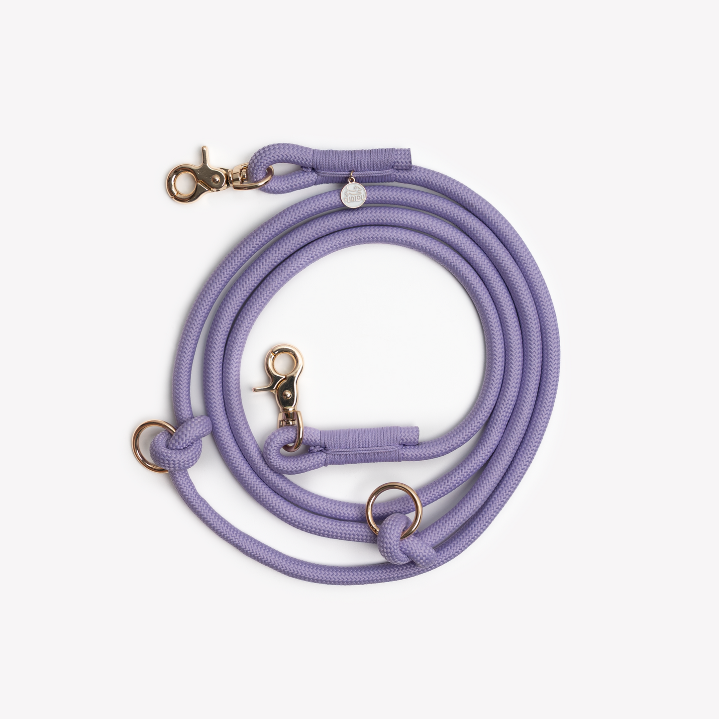 Lavender Hands-Free Braided Leash for Dogs - Premium - detail view