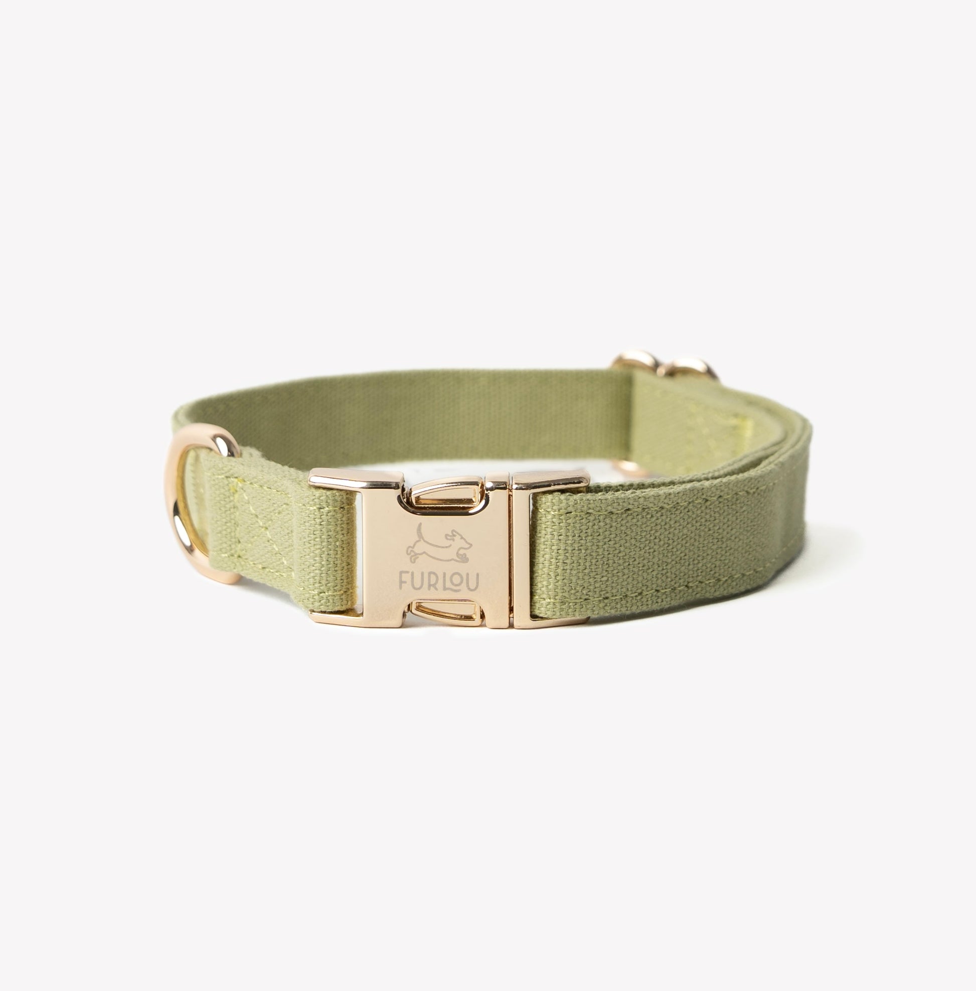Dog Collars 'Green' Canvas Dog Collar Premium Pet Supply - main product image