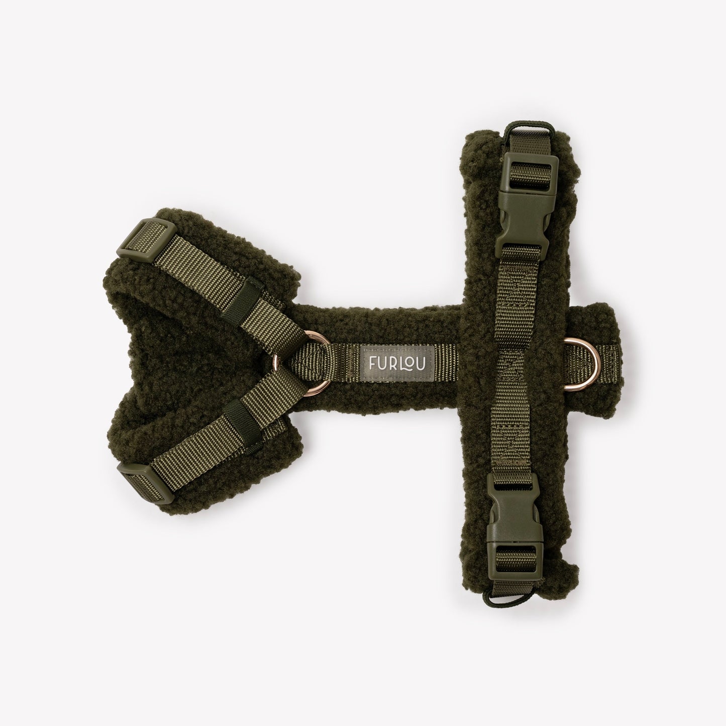 Dog Harnesses Moss Green Sherpa Dog Harness Premium Pet - detail view