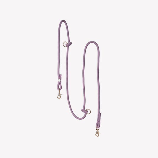 Lilac Hands-Free Braided Leash for Dogs - Premium Style - main product image