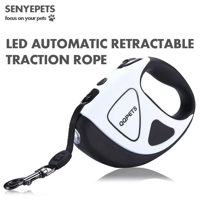 Pet Dog Automatic Retractable Fiber Night Safety Led Leash - gallery image 6