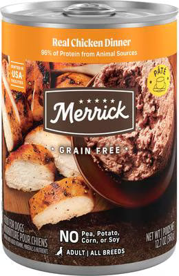 Merrick Grain Free Real Chicken Dinner Wet Dog Food (12.7oz) - main product image