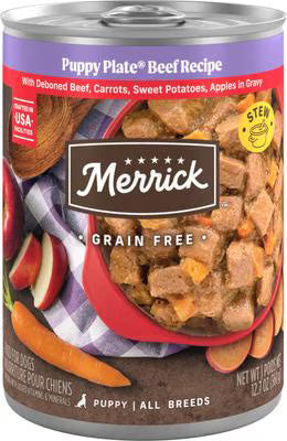 Merrick Grain Free Puppy Plate Beef Wet Dog Food (12.7oz) - main product image