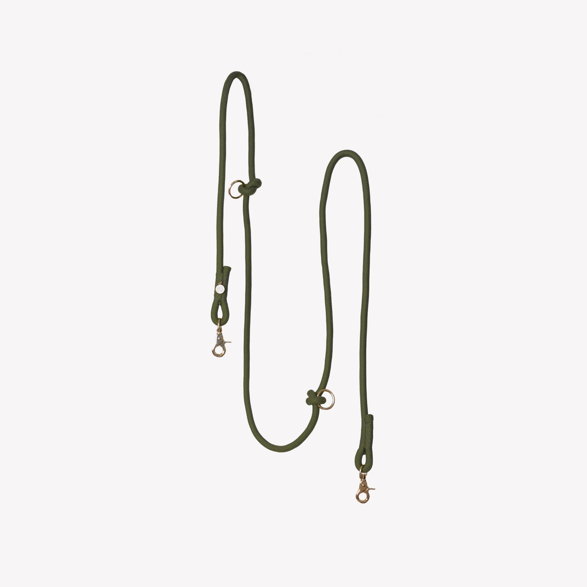 Moss Green Hands-Free Braided Leash for Dogs - Premium - main product image
