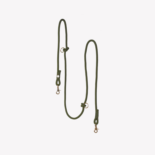 Moss Green Hands-Free Braided Leash for Dogs - Premium - main product image
