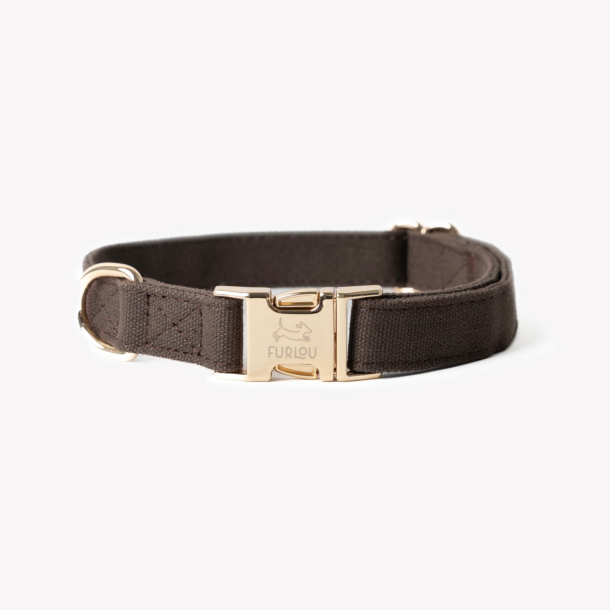 Dog Collars 'Brown' Canvas Dog Collar Premium Pet Supply - main product image