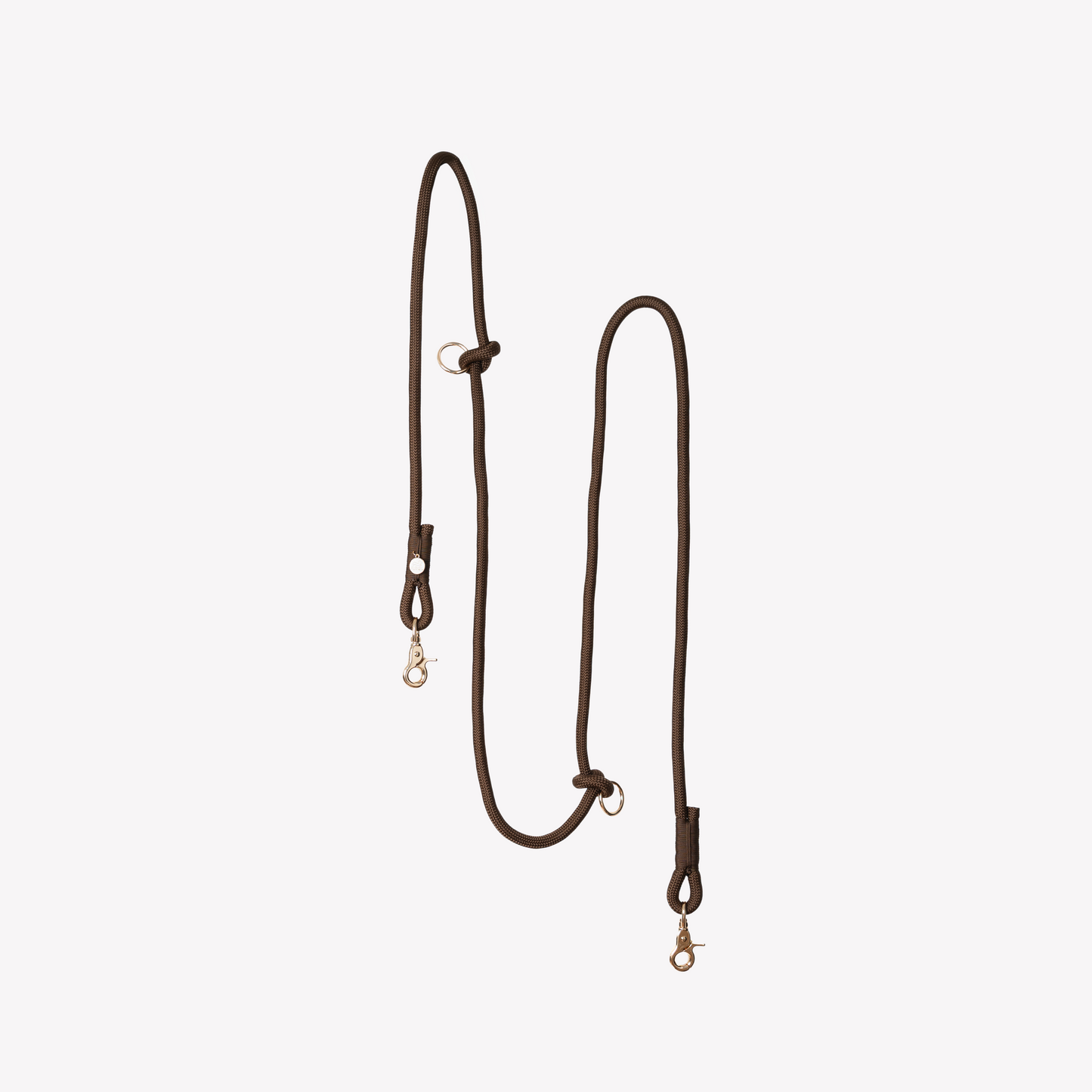Brown Hands-Free Braided Leash for Dogs - Premium Style - main product image