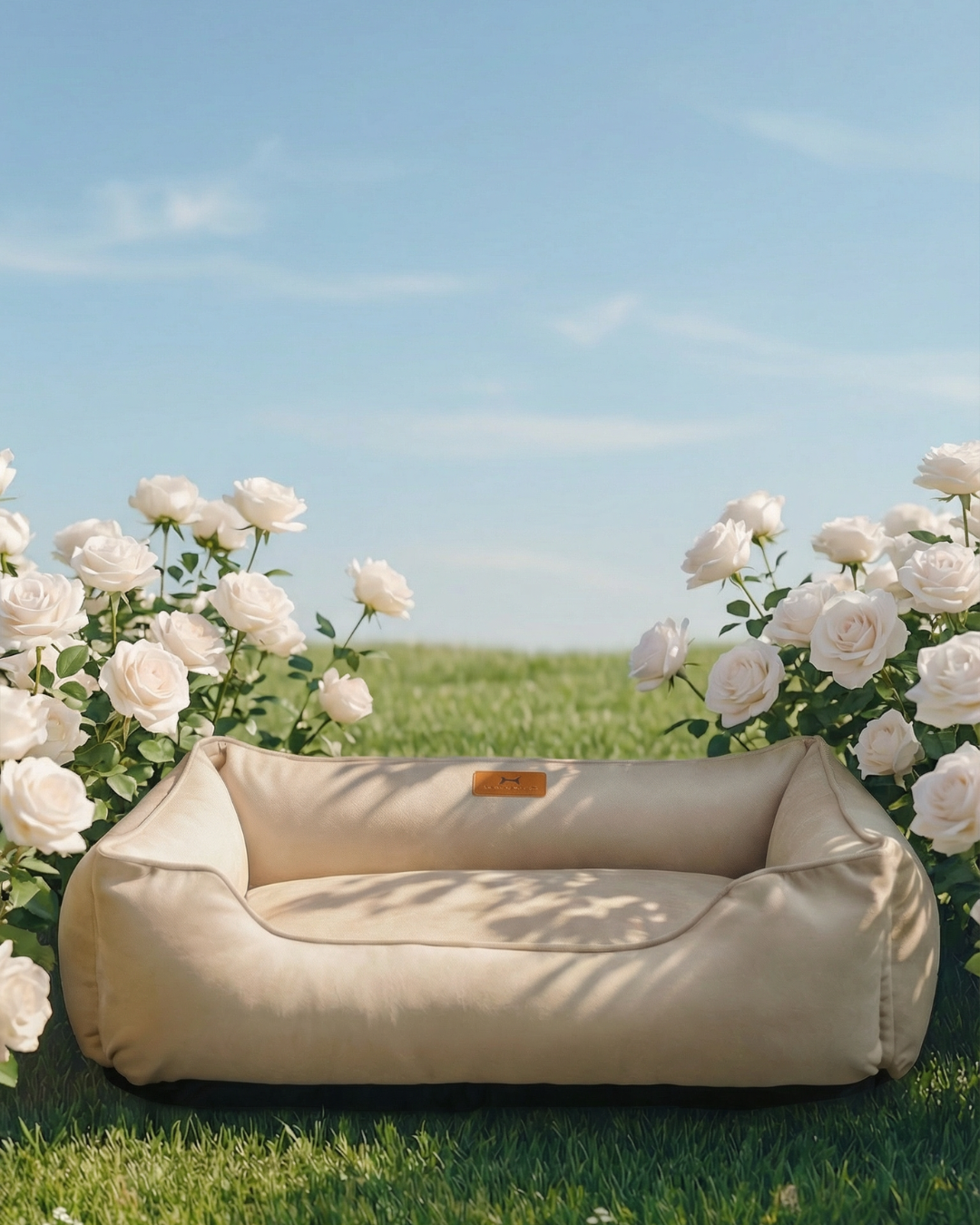Classic Beige Velvet Sleeper for Everyday Comfort and Style main product image for dogs and cats