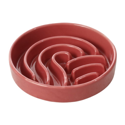 Wave Slow Feeder Dog Bowls Pink Beige Orange Pet Feeding - gallery image 8