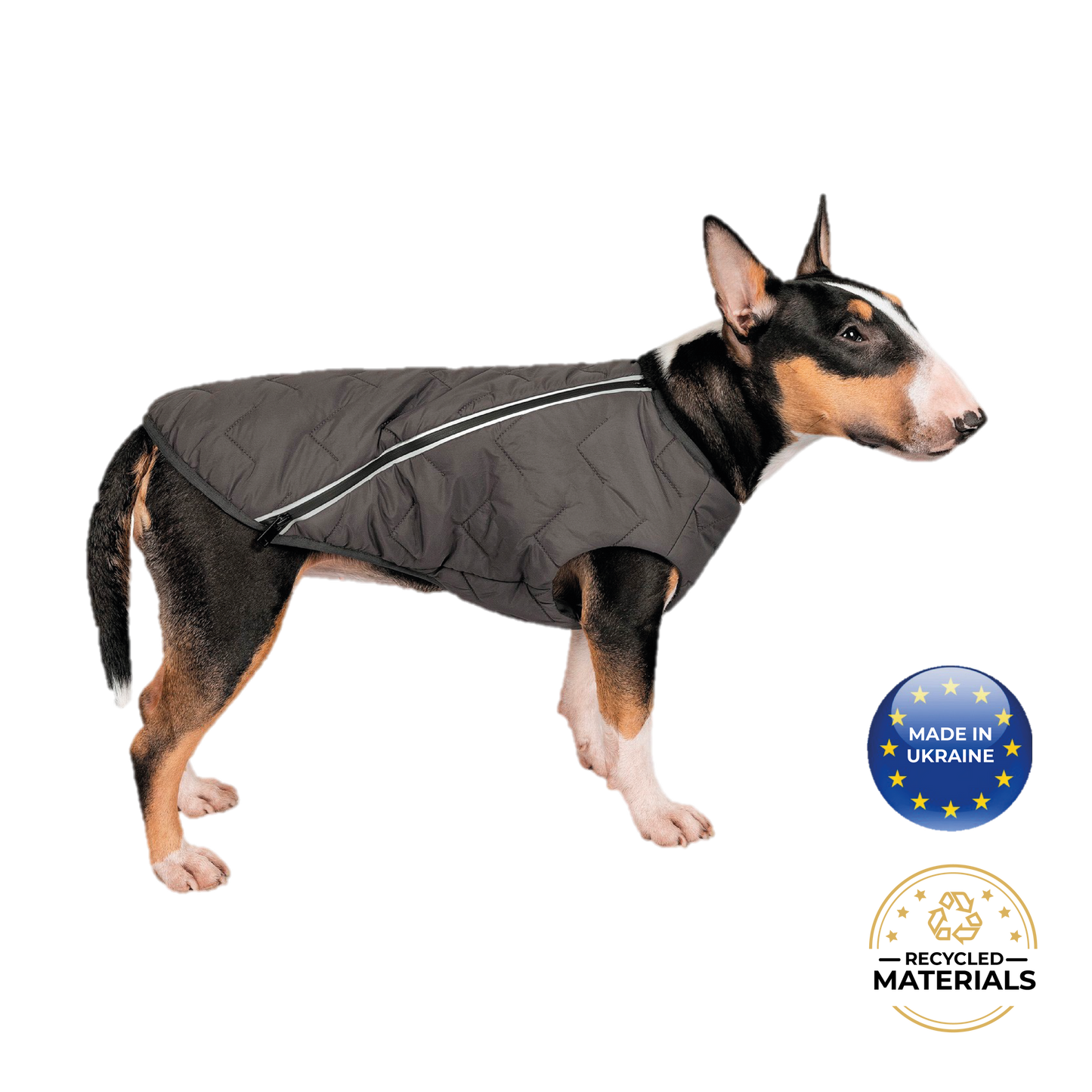 Dog Apparel Sustainable Eco-Friendly Jacket Vest Made in - size and texture image for dog apparel