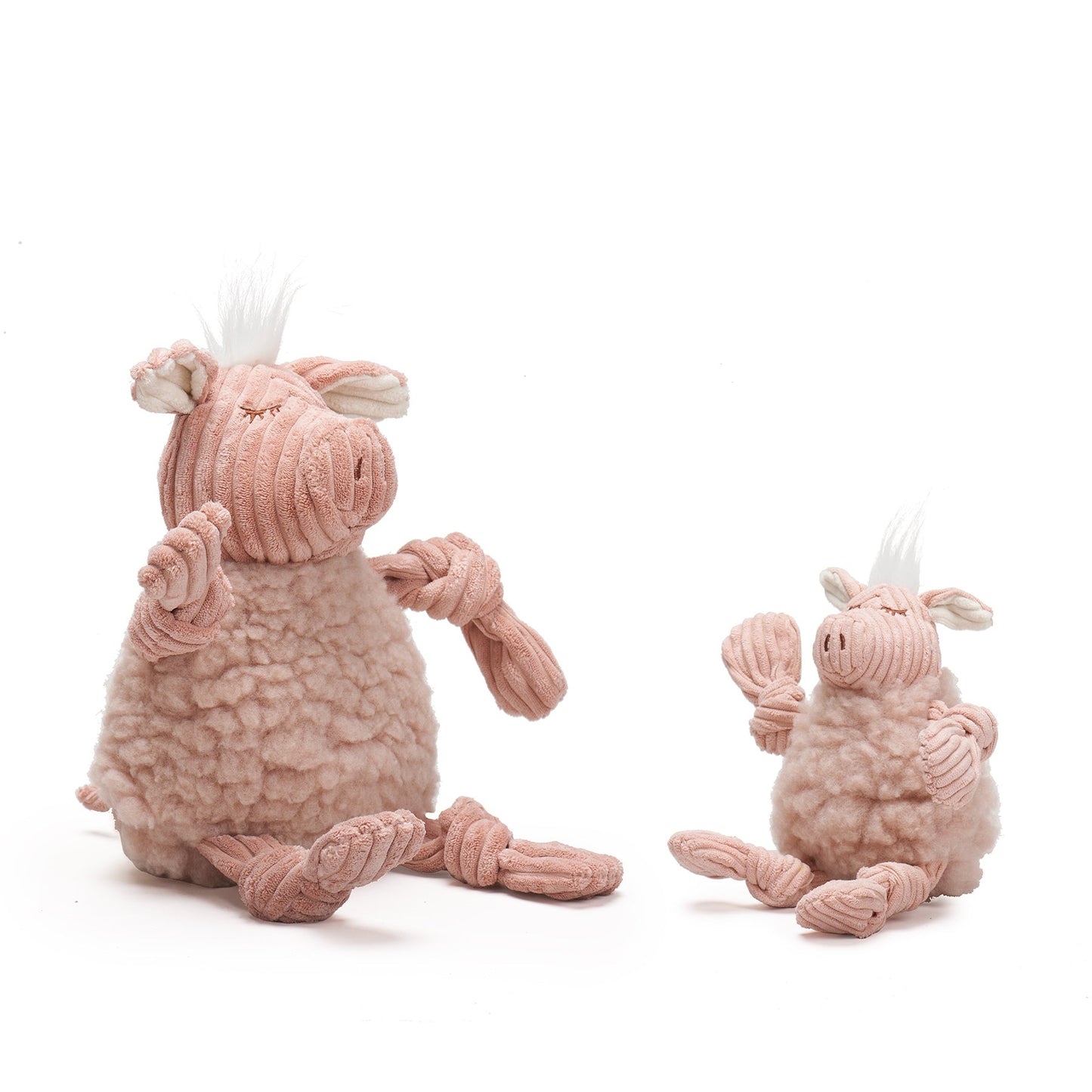 Dog Toy Penelope Pig HuggleFleece FlufferKnottie Plush Toy main product image for dogs and cats