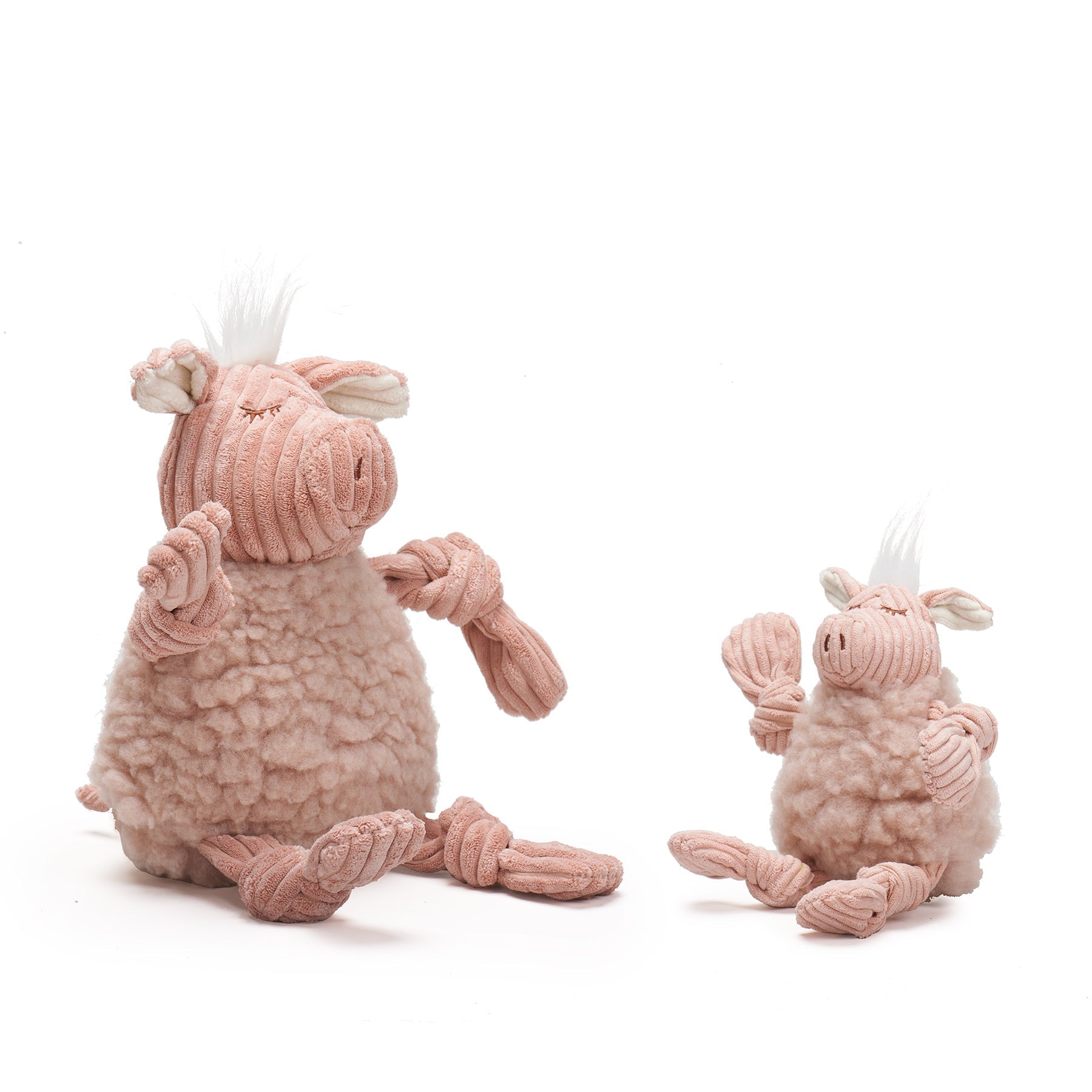 Dog Toy Penelope Pig HuggleFleece FlufferKnottie Plush Toy main product image for dogs and cats
