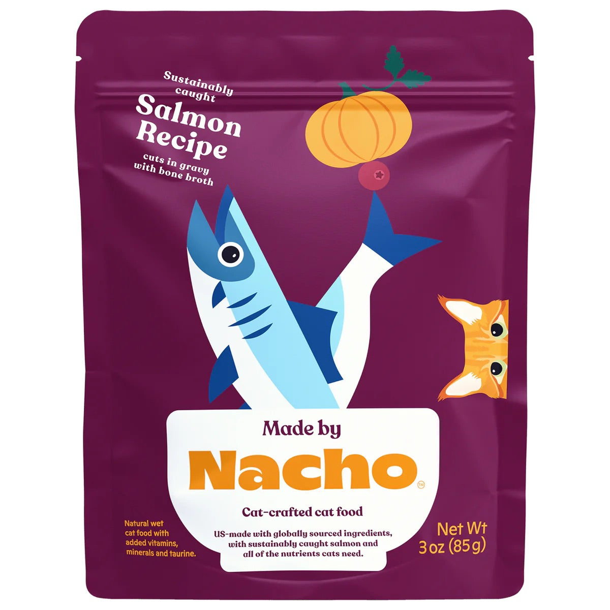 Made By Nacho Salmon In Gravy Cuts Cat Food 3Oz Wet Cat Food - main product image
