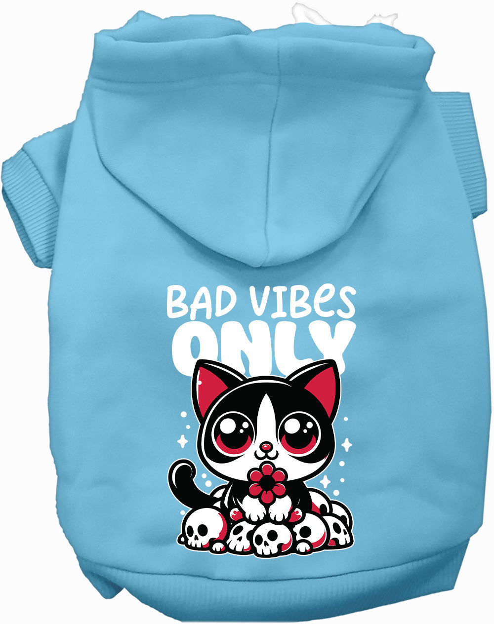 Dog Hoodie Bad Vibes Only for Trendy Festive Comfort Wear - lifestyle view