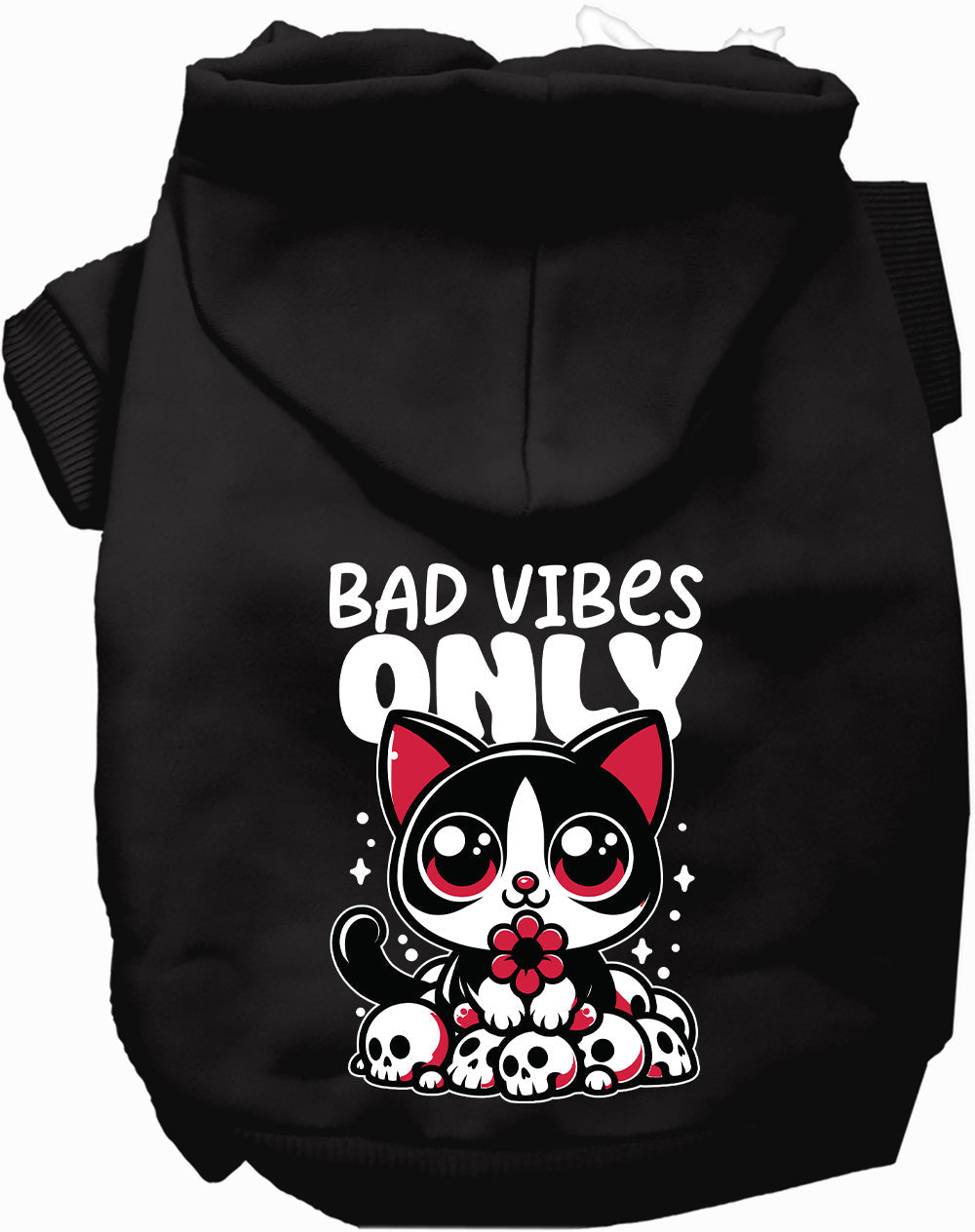 Dog Hoodie Bad Vibes Only for Trendy Festive Comfort Wear - main product image