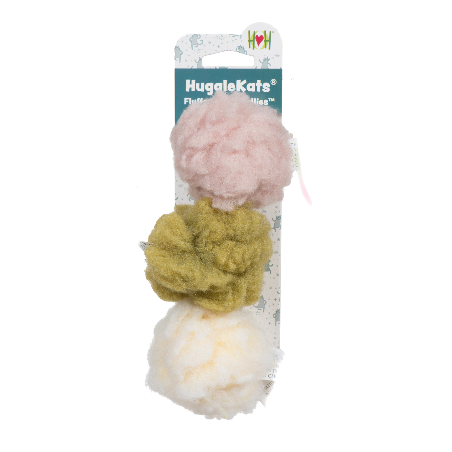 Cat Toy HuggleKats FlufferFleece Ballies Plush Toys Pack main product image for dogs and cats