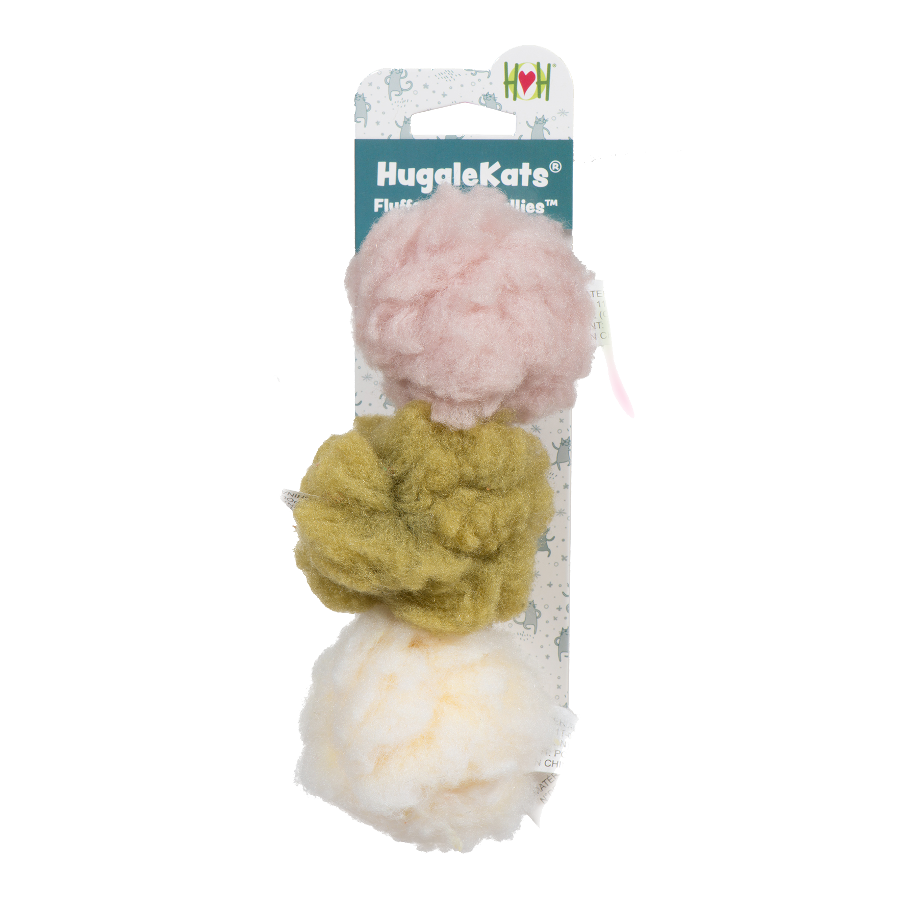 Cat Toy HuggleKats FlufferFleece Ballies Plush Toys Pack main product image for dogs and cats