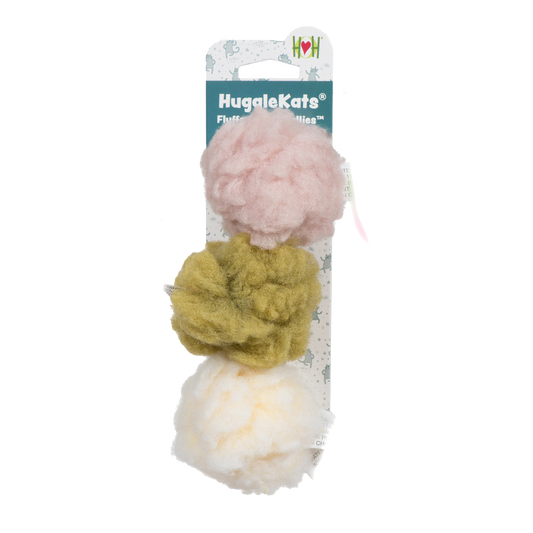 Cat Toy HuggleKats FlufferFleece Ballies Plush Toys Pack main product image for dogs and cats