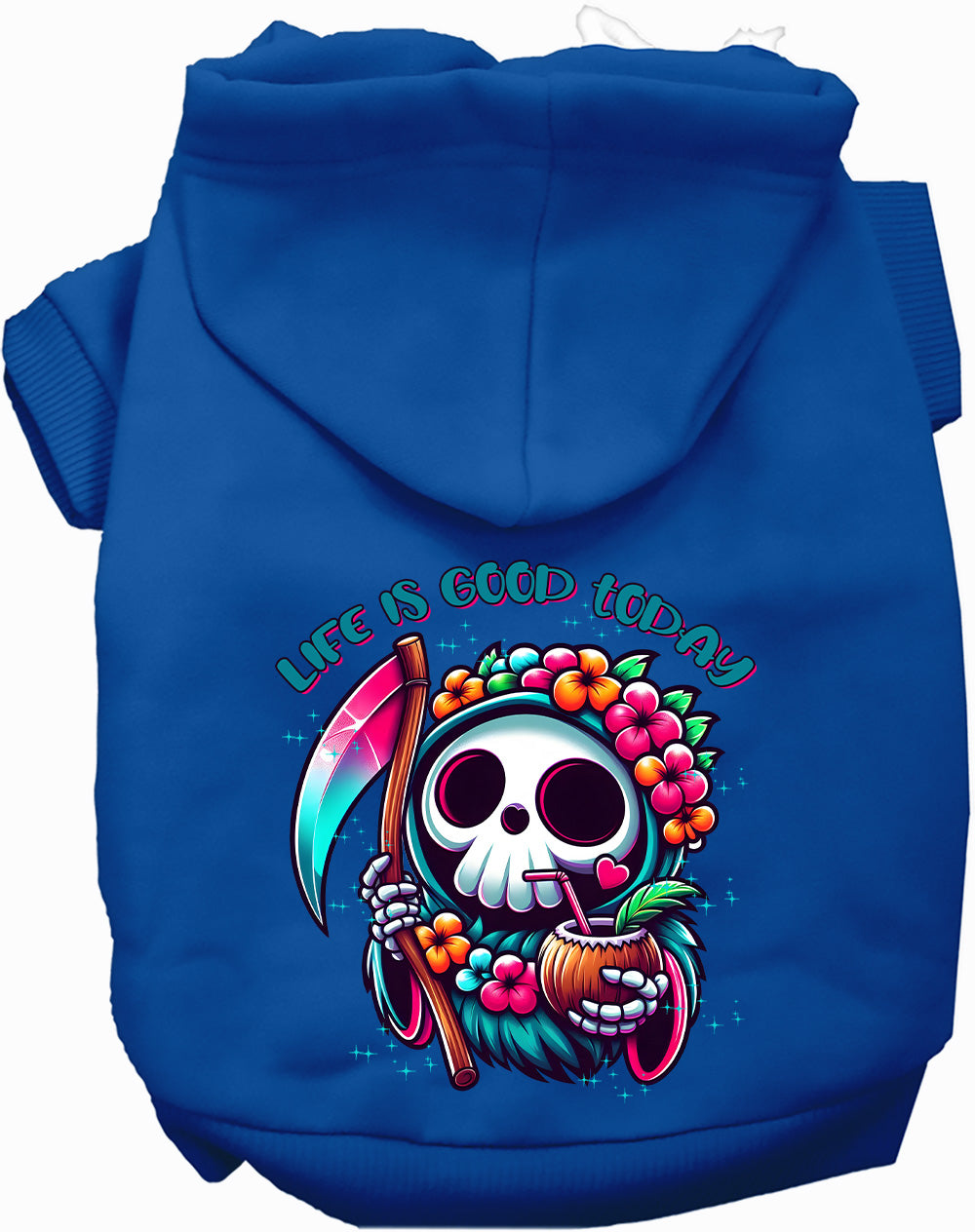 Dog Hoodie Tropical Grim Reaper for Unique Festive Pet Style - gallery image 5