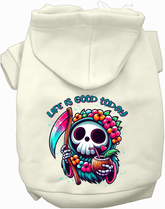 Dog Hoodie Tropical Grim Reaper for Unique Festive Pet Style - main product image