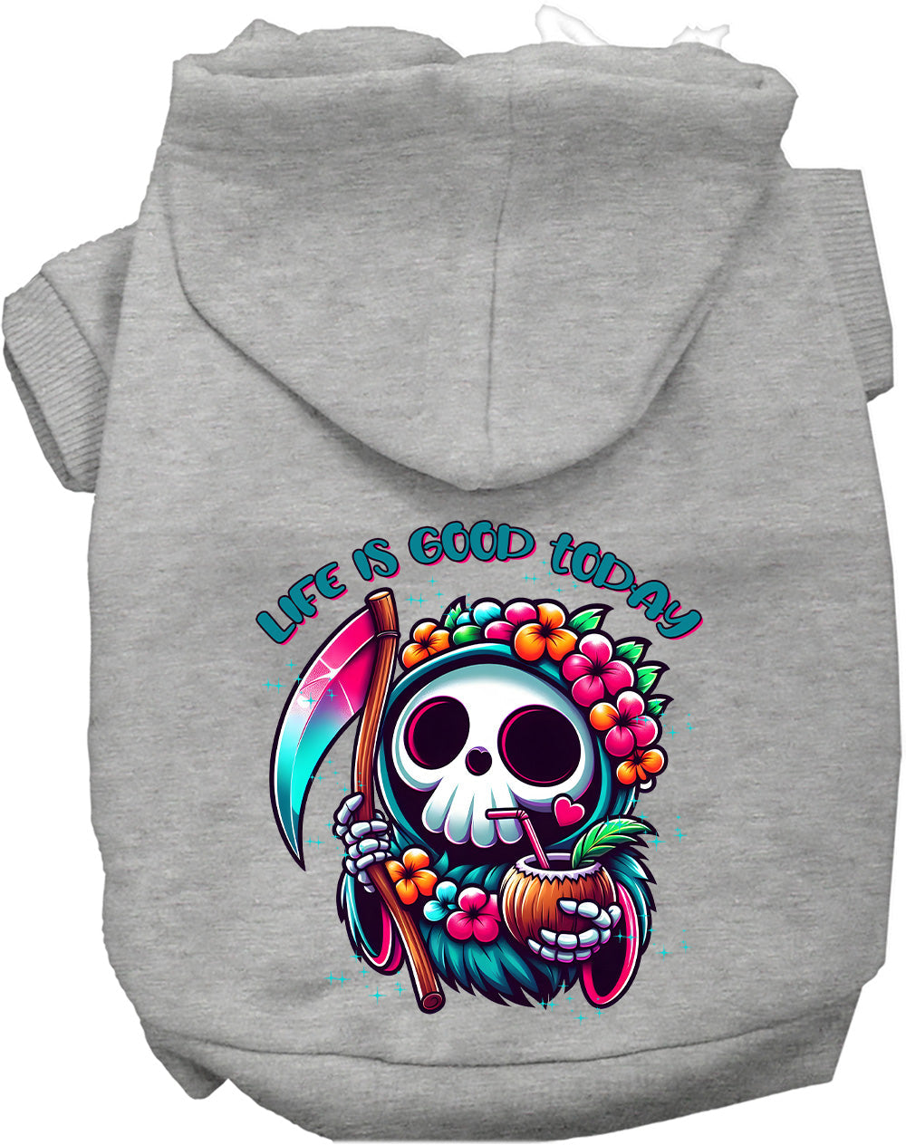 Dog Hoodie Tropical Grim Reaper for Unique Festive Pet Style - gallery image 8