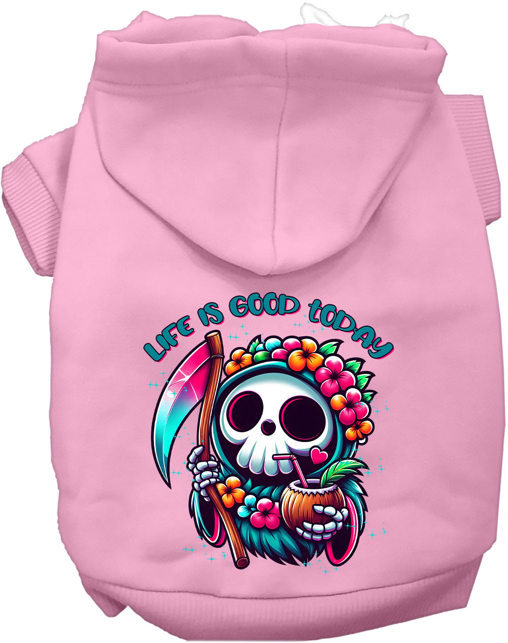 Dog Hoodie Tropical Grim Reaper for Unique Festive Pet Style - gallery image 9