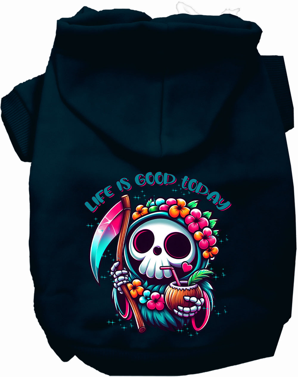 Dog Hoodie Tropical Grim Reaper for Unique Festive Pet Style - gallery image 10