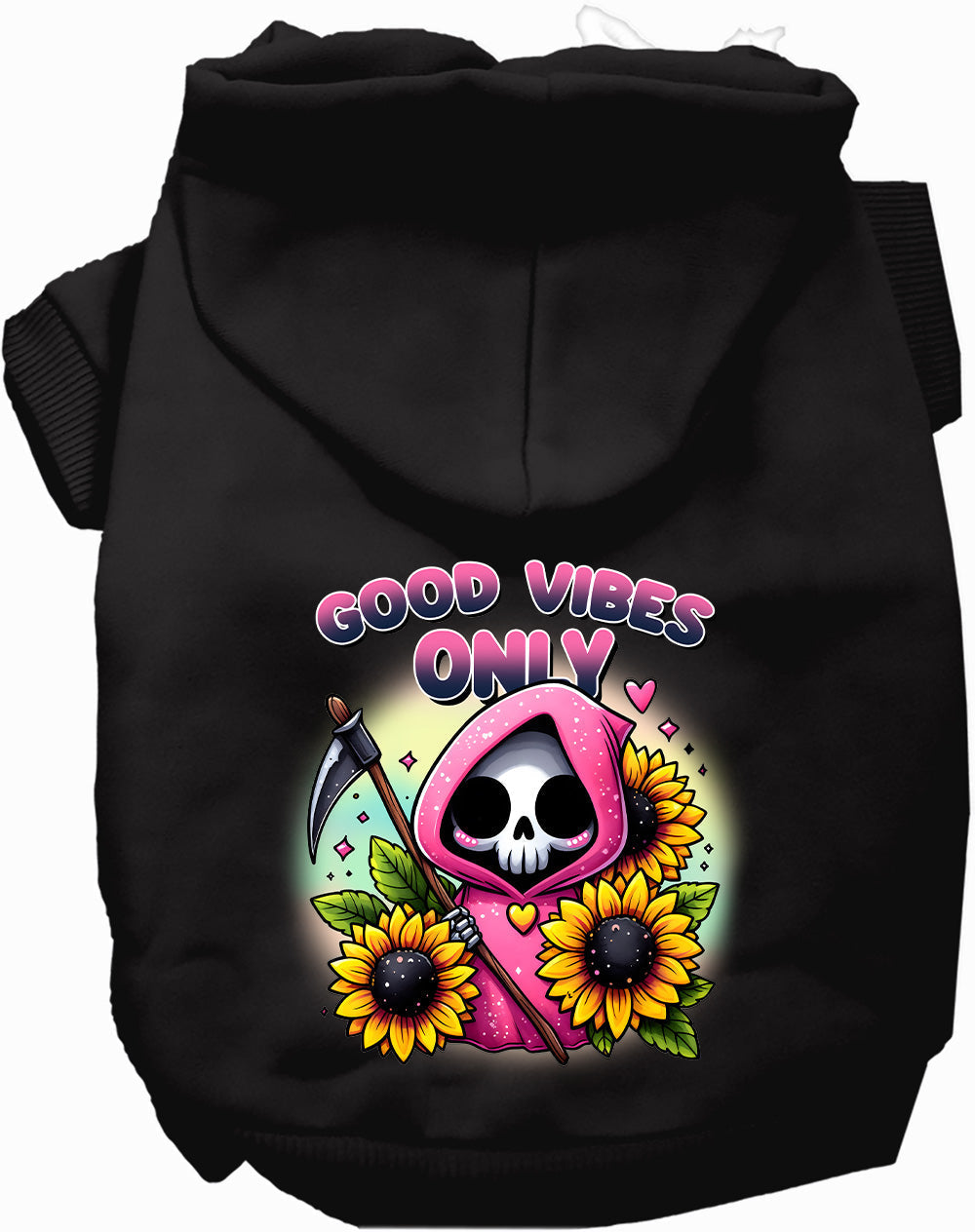 Dog Hoodie Sun Flowers and Scythes for Festive Flair Wear - main product image