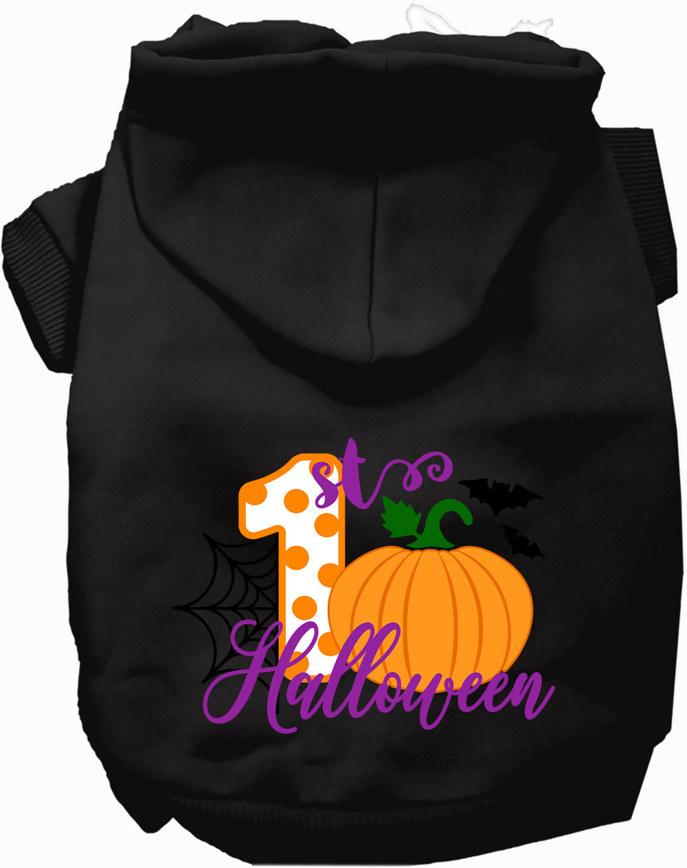 Dog Hoodie My First Halloween for Festive Pet Memory Wear - close up view