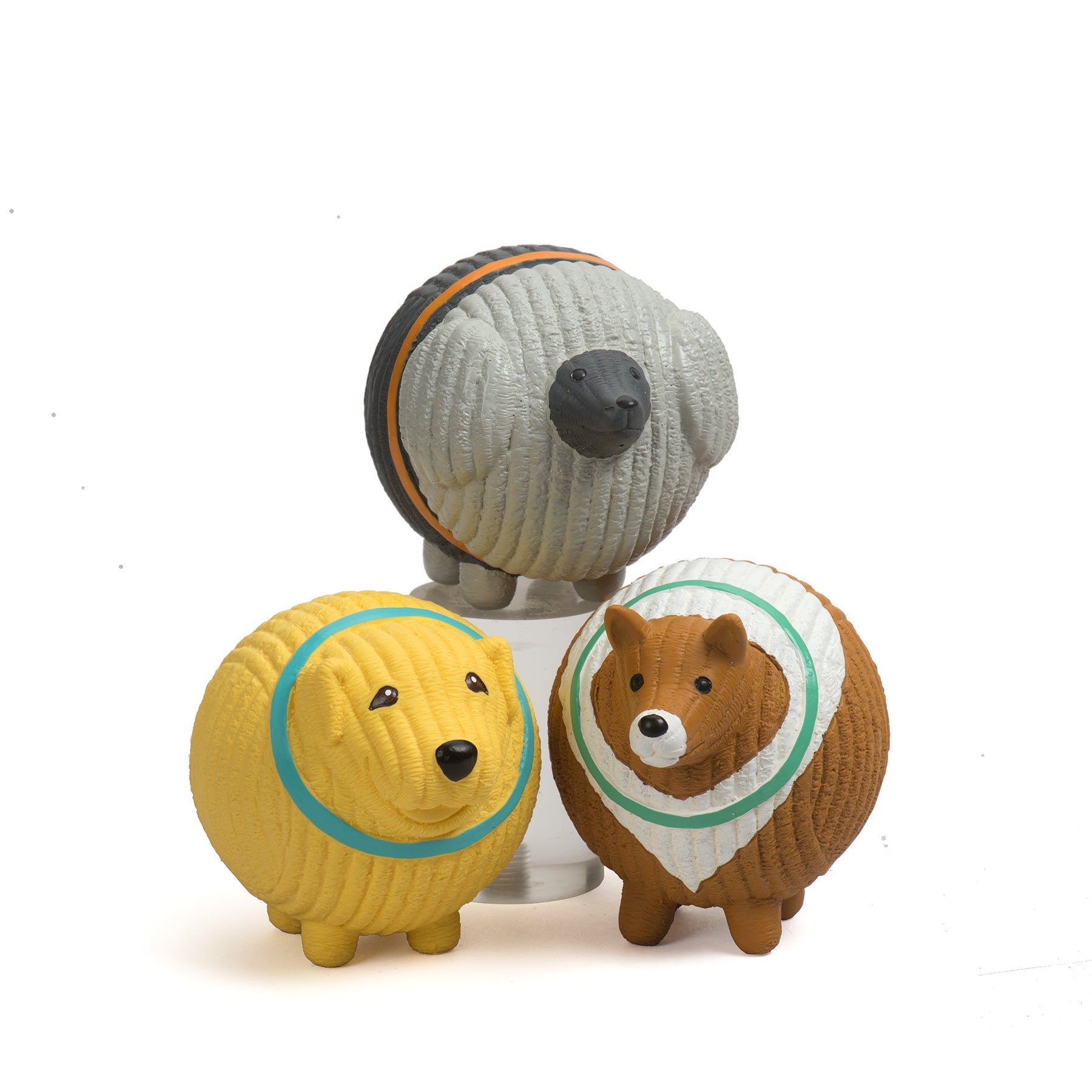 Dog Toy Assorted Ruff-Tex HuggleMutt Latex Balls Toys Pack main product image for dogs and cats