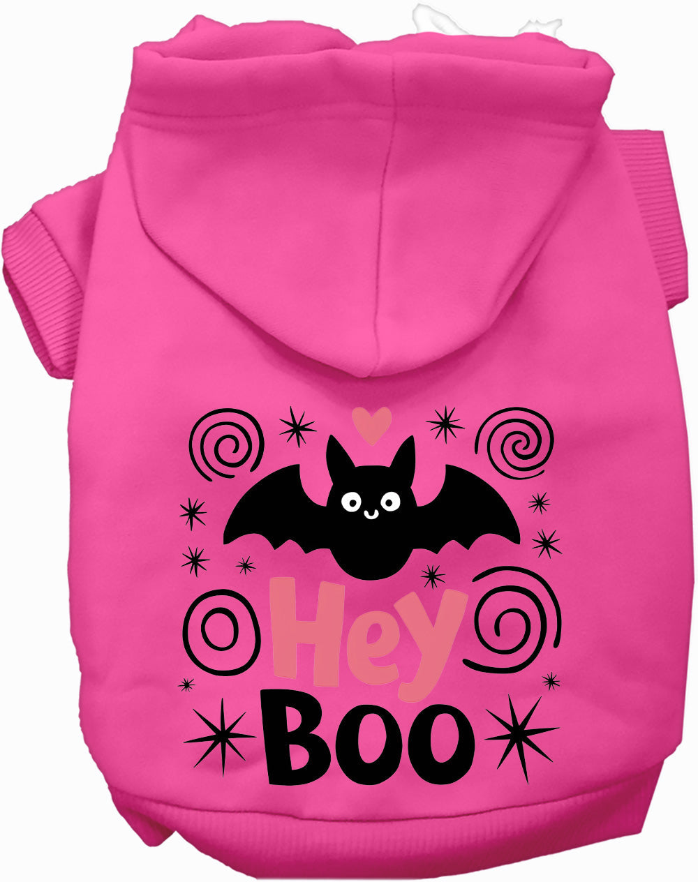 Dog Hoodie Hey Boo Halloween for Festive Pet Spirit Wear for - close up view
